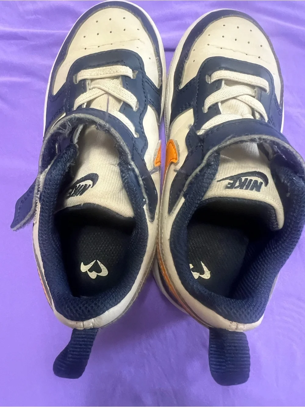 Nike Kids Sneakers Navy White Orange